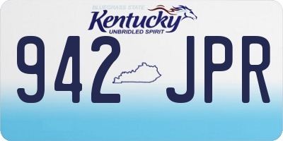 KY license plate 942JPR