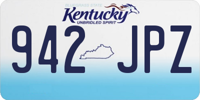 KY license plate 942JPZ