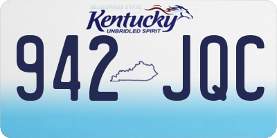 KY license plate 942JQC