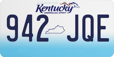KY license plate 942JQE