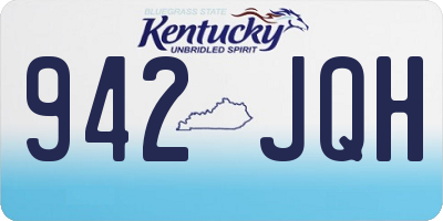 KY license plate 942JQH