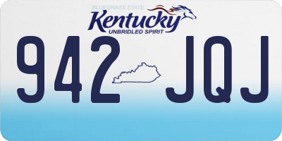 KY license plate 942JQJ