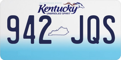 KY license plate 942JQS