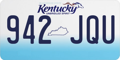 KY license plate 942JQU