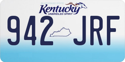 KY license plate 942JRF