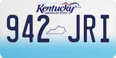 KY license plate 942JRI
