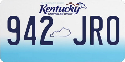 KY license plate 942JRO