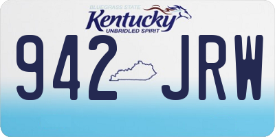 KY license plate 942JRW