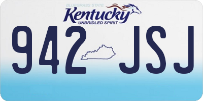 KY license plate 942JSJ