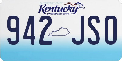 KY license plate 942JSO