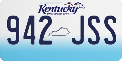 KY license plate 942JSS