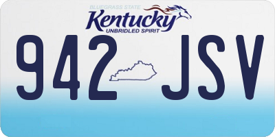 KY license plate 942JSV