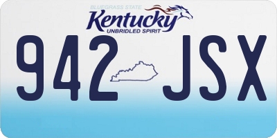 KY license plate 942JSX