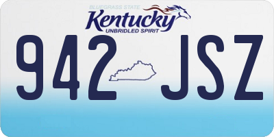 KY license plate 942JSZ