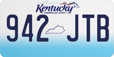 KY license plate 942JTB