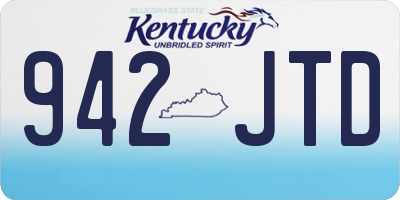 KY license plate 942JTD