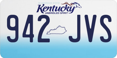 KY license plate 942JVS