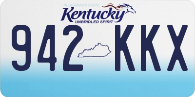 KY license plate 942KKX