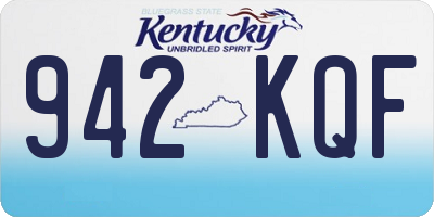 KY license plate 942KQF