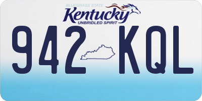 KY license plate 942KQL