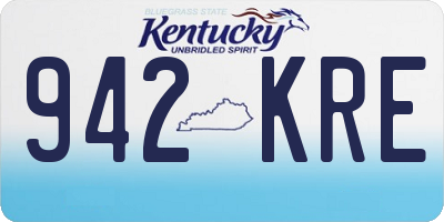 KY license plate 942KRE