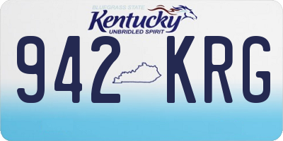 KY license plate 942KRG