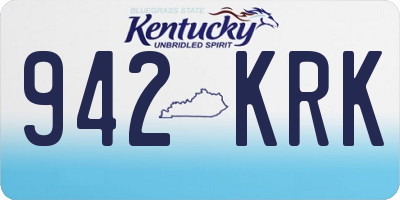KY license plate 942KRK