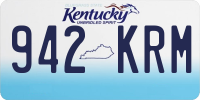 KY license plate 942KRM