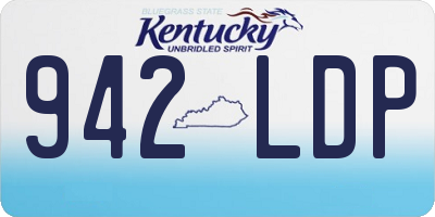 KY license plate 942LDP