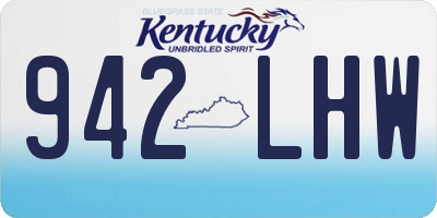 KY license plate 942LHW