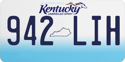 KY license plate 942LIH