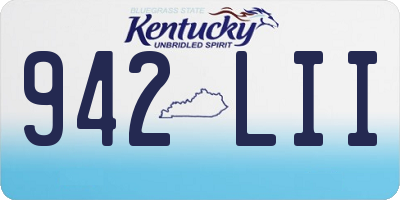 KY license plate 942LII