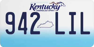 KY license plate 942LIL