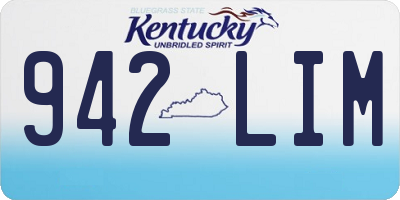 KY license plate 942LIM