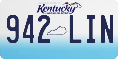 KY license plate 942LIN