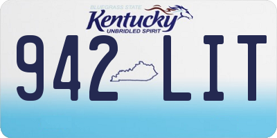 KY license plate 942LIT
