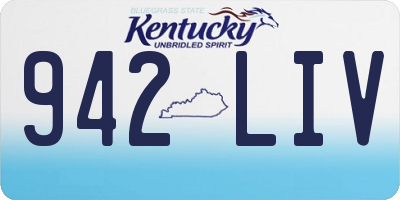 KY license plate 942LIV