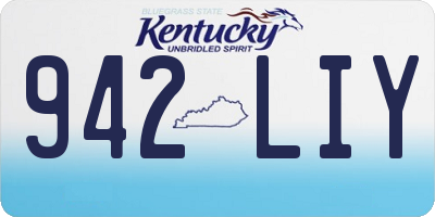 KY license plate 942LIY
