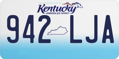 KY license plate 942LJA