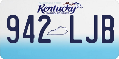 KY license plate 942LJB