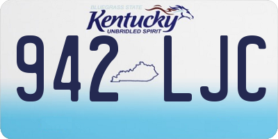 KY license plate 942LJC