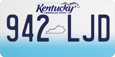 KY license plate 942LJD