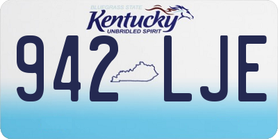 KY license plate 942LJE