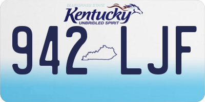 KY license plate 942LJF
