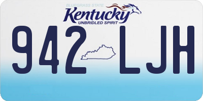KY license plate 942LJH