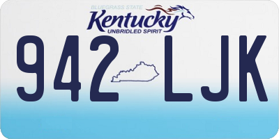 KY license plate 942LJK