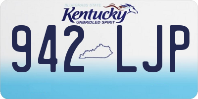 KY license plate 942LJP