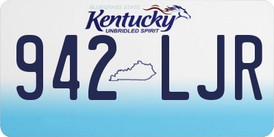 KY license plate 942LJR