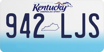 KY license plate 942LJS