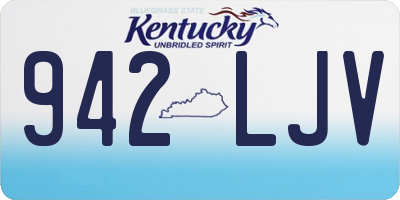 KY license plate 942LJV
